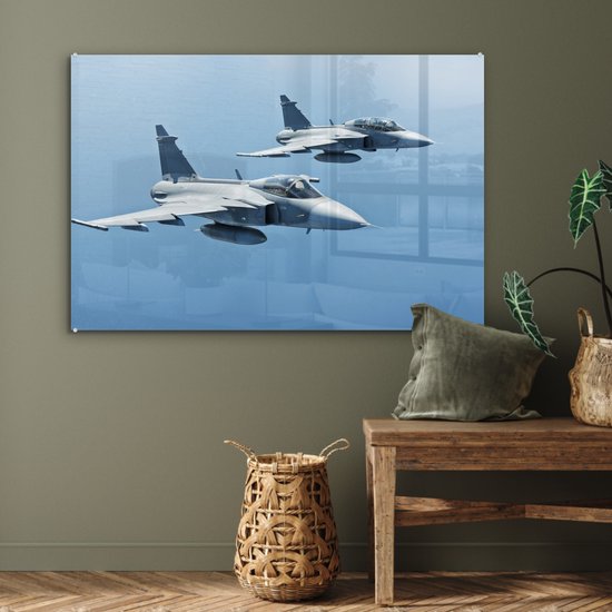 Peinture sur Verre - Deux Jets Volants - 120x80 cm - Peintures sur Verre Peintures - Photo sur Glas