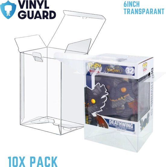 Vinyl Guard - 10 Pièces (Bundle Pack) 6 INCH Transparent - Grands étuis de  protection