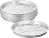 Relaxdays bakvorm aluminium - set van 25 - rond - Ø 27,5 cm - taartvorm - ovenschaal