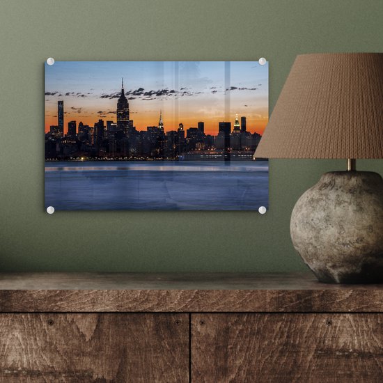 New York City Glas 30x20 cm - small - Tirage photo sur Glas (décoration murale en plexiglas)