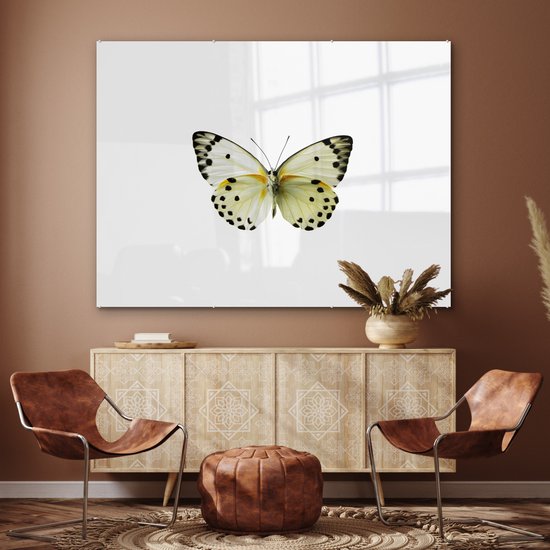 MuchoWow® Peinture sur Verre - Reseda Blanc - 160x120 cm - Peintures sur Verre Acrylique - Photo sur Glas