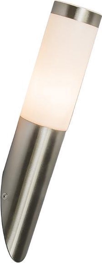 QAZQA rox - Moderne Wandlamp voor buiten - 1 lichts - Ø 76 mm - Staal - Buitenverlichting