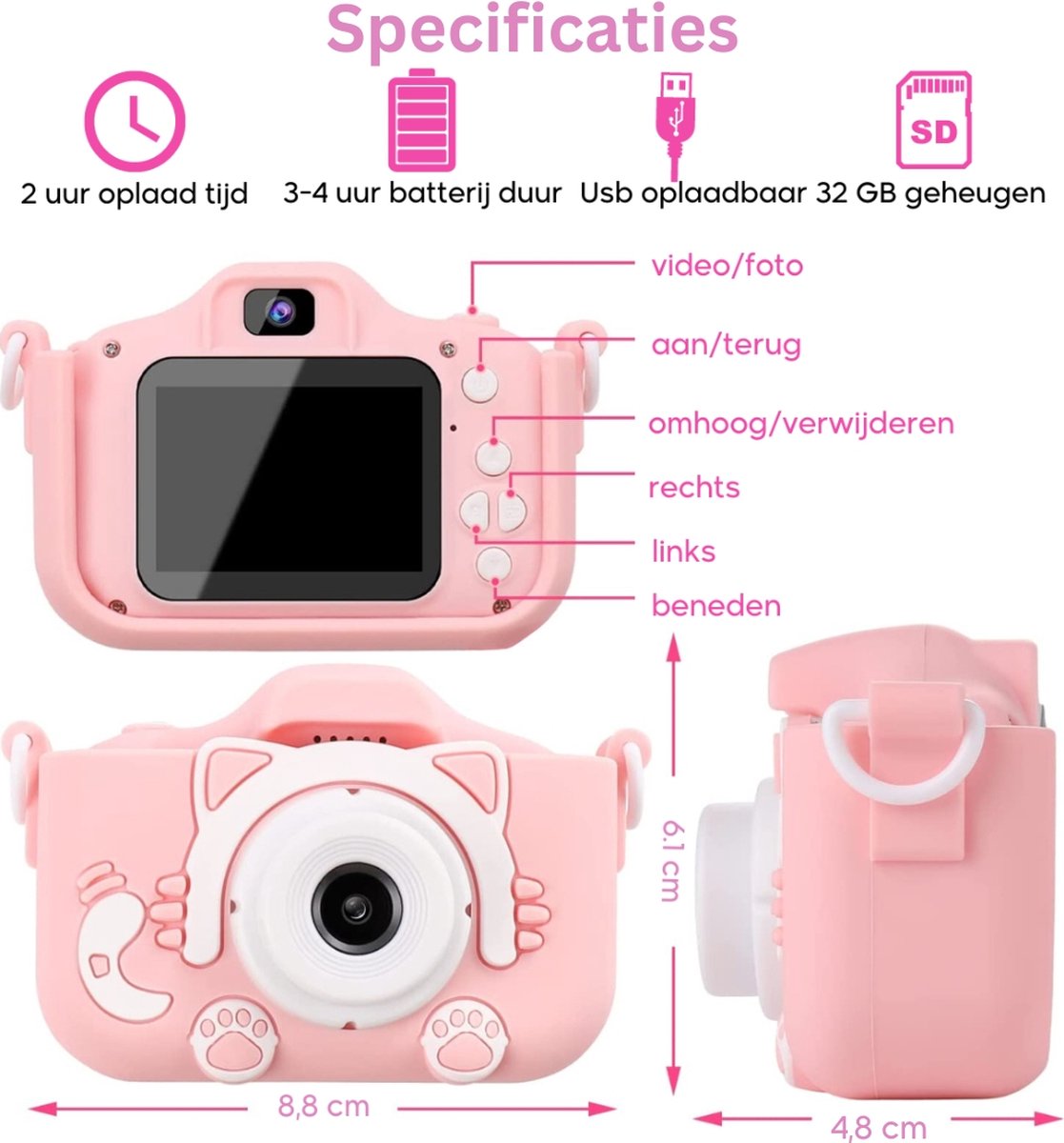 VTech Kidizoom Duo 5.0 Caméra pour Enfants 6.1cm Couleur Écran LCD