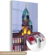 MuchoWow® Glasschilderij 40x60 cm - Schilderij acrylglas - Rotterdam - Nederland - Toren - Foto op glas - Schilderijen