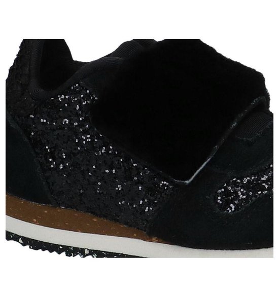 bol.com | Zwarte Sneakers met Velcro Woden Wonder Nessa Glitter