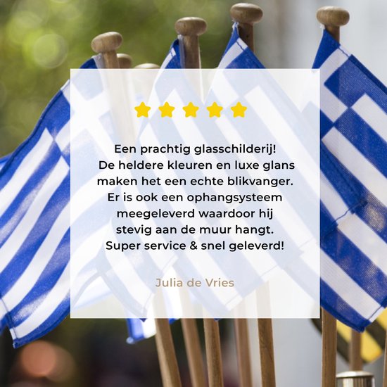 Drapeaux grecs comme souvenirs Plexiglas 40x60 cm - Tirage photo sur Glas (décoration murale en plexiglas)