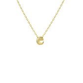 Goldplated ketting met letter hanger