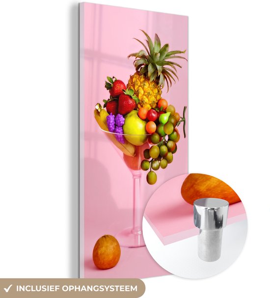 MuchoWow ® Peinture sur Verre - Fruit - Cocktail - Glas à Martini - 40x80  cm 