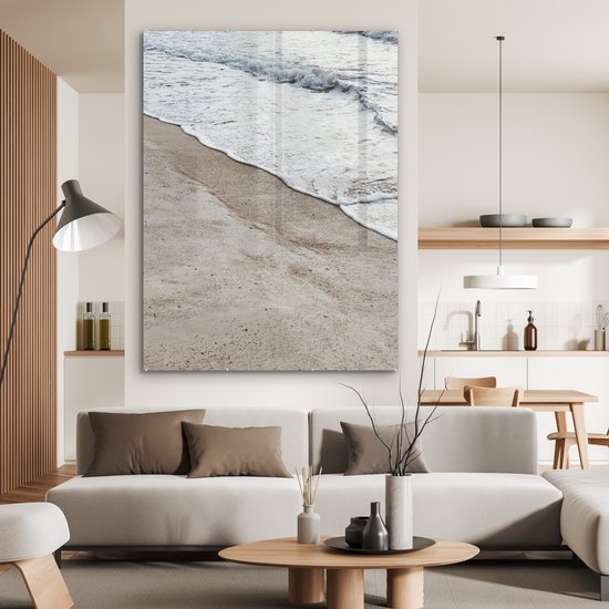 MuchoWow® Peinture sur verre 120x160 cm - Peinture sur verre acrylique - Mer - Plage - Été - Photo sur verre - Peintures