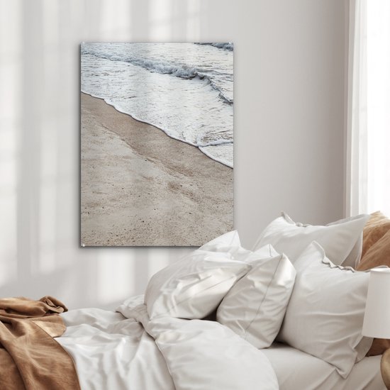 MuchoWow® Peinture sur verre 60x80 cm - Peinture sur verre acrylique - Mer - Plage - Été - Photo sur verre - Peintures