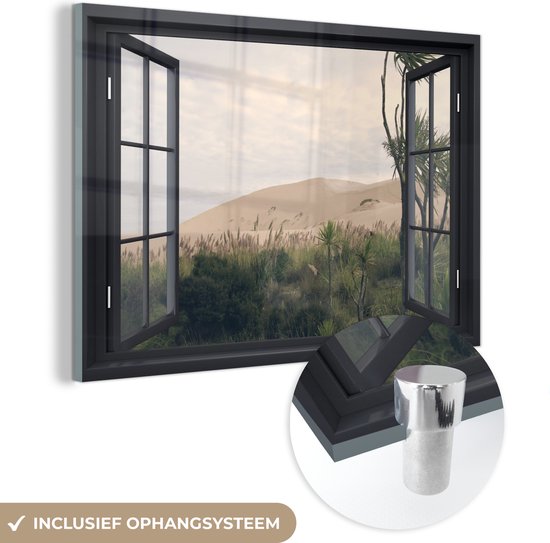 Peintures sur verre - Transparent - Dune - Vert - 90x60 cm - Peintures Plexiglas