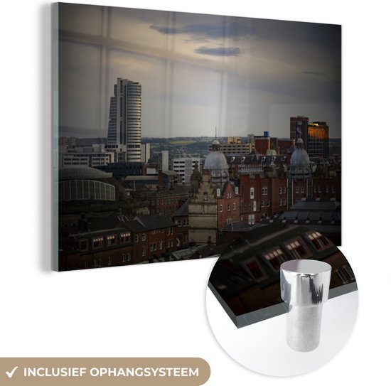 Les bâtiments de Leeds en Angleterre Plexiglas 180x120 cm - Tirage photo sur Glas (décoration murale plexiglas) XXL / Groot format!