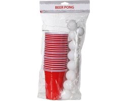 Beer pong drankspel/drinkspel 37 delig - Drankspellen/studentenspellen bier pong - herbruikbare bekers