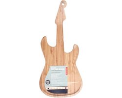 Kikkerland Snijplank - Kookaccessoire - Gitaar vorm - 100% Bamboe