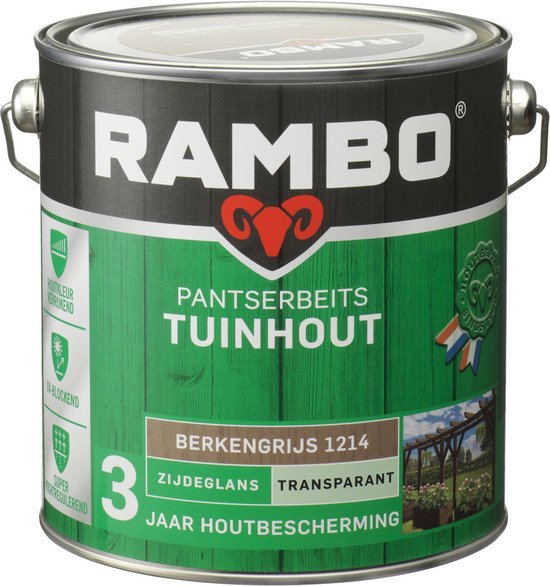 Rambo Pantserbeits Tuinhout Zijdeglans Transparant - Gelijkmatig Vloeiend -  Kleurloos... | bol.com