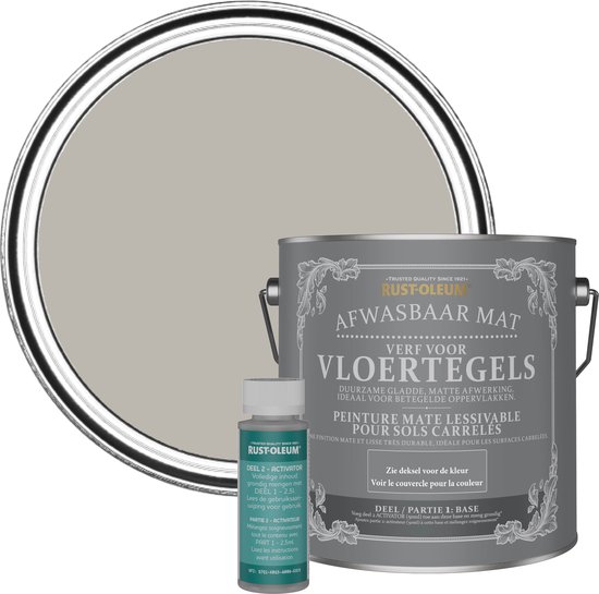 Rust-Oleum Donkergrijs Afwasbare Vloertegelverf - Gorthleck Steen 2,5L