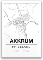 Poster/plattegrond AKKRUM - 30x40cm