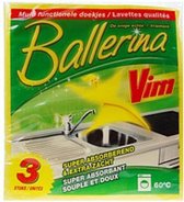 Vim Ballerina Wipes 1 pack avec 3 lingettes