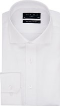 Michaelis Uni Witte Oxford katoenen overhemd-boordmaat: 45 Pasvorm:Getailleerd Michaelis Overhemden