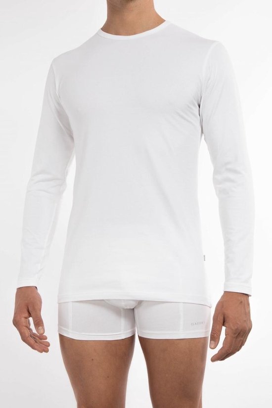 Hulpeloosheid Typisch ik ben gelukkig Claesen's Heren 1-pack lange mouw t-shirt - White- Maat XXL | bol