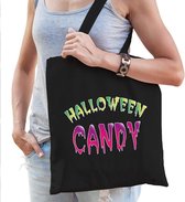 Halloween -  Halloween candy snoeptas zwart voor dames - horror snoepzak/candyzak