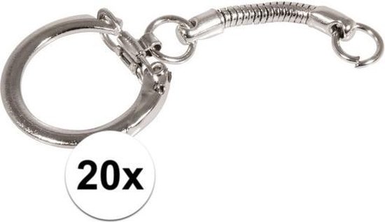 Super bol.com | 20x Hobby sleutelhangers/ringen met ketting en BL-22