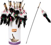 Cat dangler tube plush mouse, 45cm assortment, LET OP : gaat per stuk