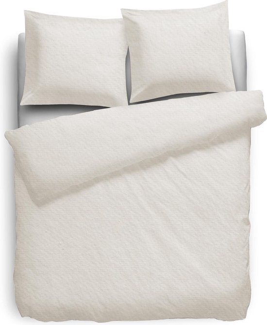 Housse de couette Elegance 180gr m2 Flanelle de haute qualité Uni - ivoire 140x200 / 220cm