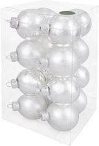 Decosy Glas Kerstballen (6cm) Box 16 Stuks Silver Combi