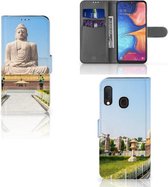 Geschikt voor Samsung Galaxy A20e Flip Cover Boeddha