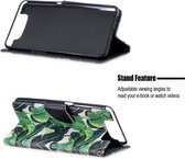 Samsung Galaxy A80 - Flip hoes, cover, case - PU Leder - TPU - Bladeren