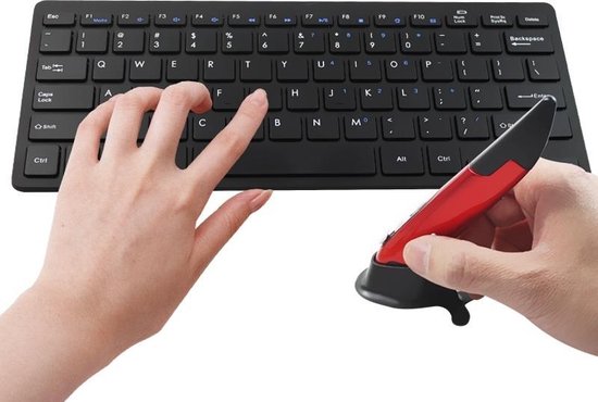 KM-808 2,4 GHz draadloos multimediatoetsenbord + draadloze optische penmuis met USB-ontvanger Set voor computer pc-laptop, willekeurige pen muis kleurbezorging (zwart)