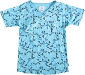 Indian blue stevig blauw t-shirt - Maat 164