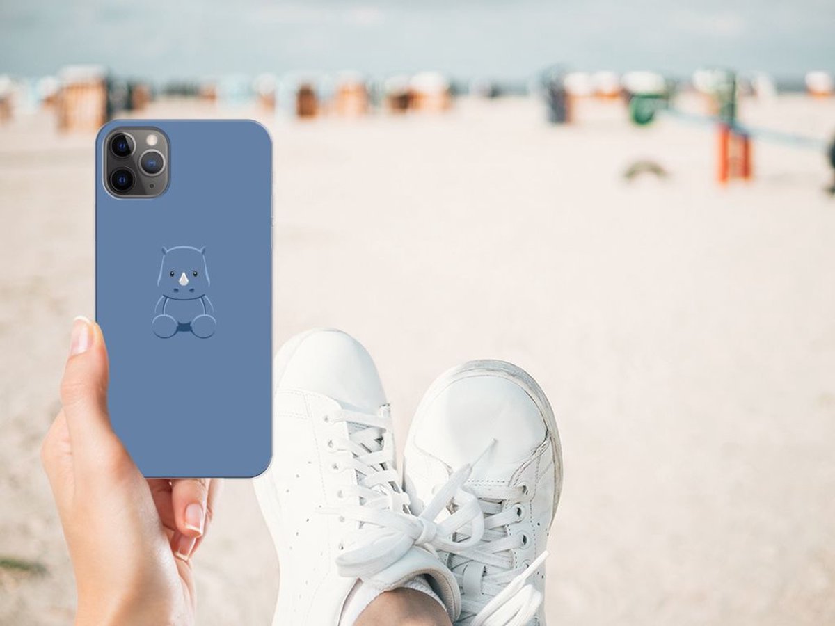 Back Cover voor Apple iPhone 11 Pro Max Telefoonhoesje met Naam Baby Rhino