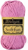 Scheepjes Softfun 2480 Fresie roze. PAK MET 10 BOLLEN a 50 GRAM. KL.NUM. 16304. INCL. Gratis Digitale vinger haak en brei toerenteller