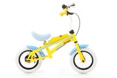 Popal Arrow - Loopfiets - 12 inch - geel - lichtblauw - balance Bike