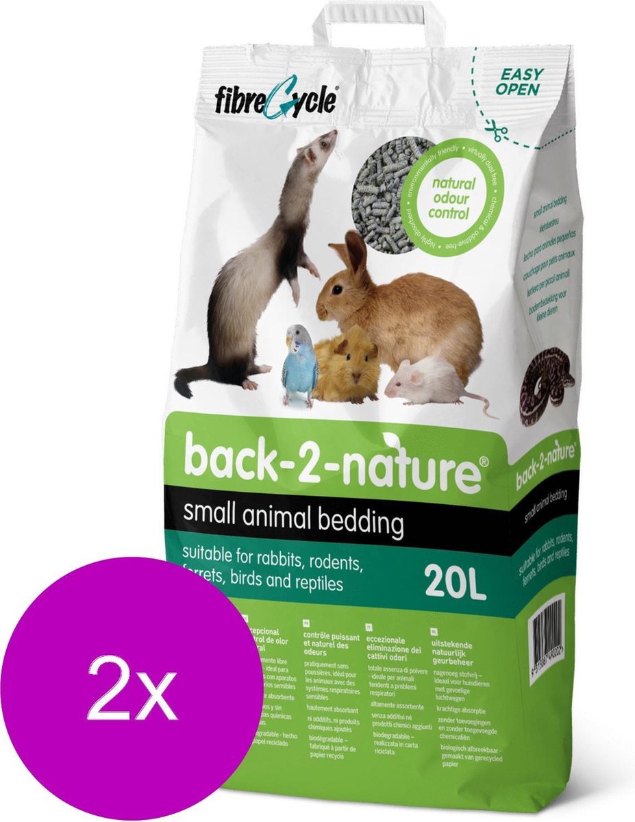 Back-2-Nature Bedding & Litter – Bodembedekking – 2 x 20 l