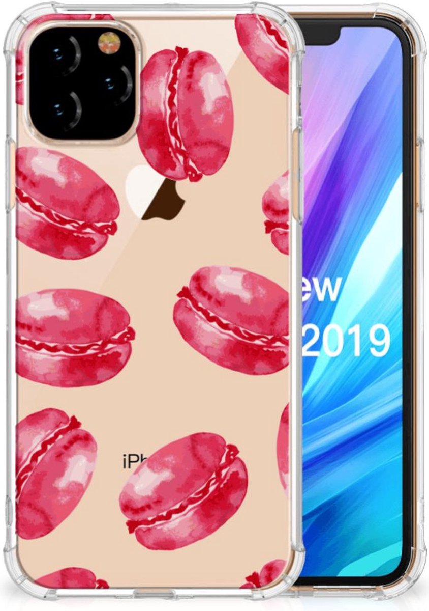 Apple iPhone 11 Pro Beschermhoes Pink Macarons