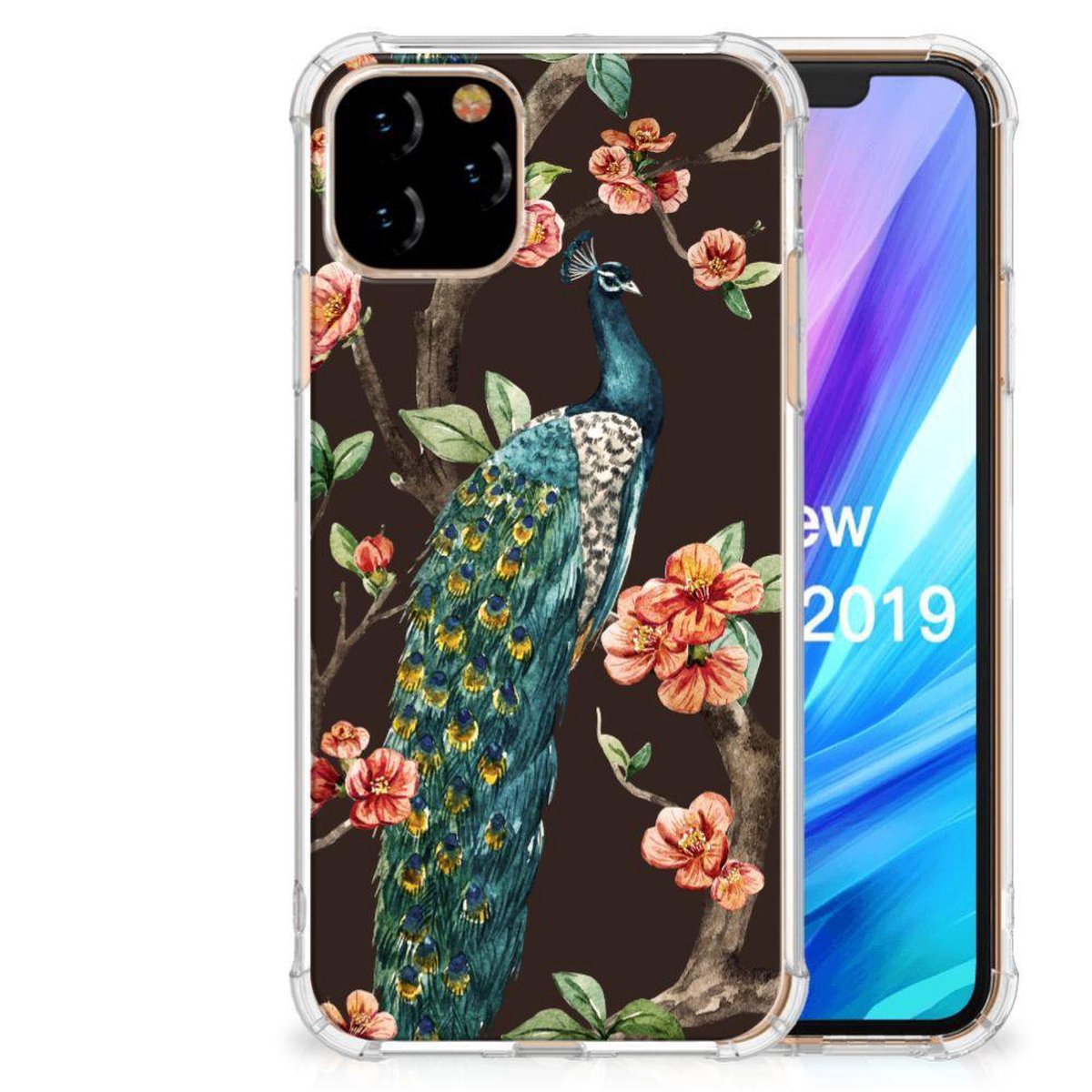 Apple iPhone 11 Pro Case Anti-shock Pauw met Bloemen