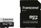 Transcend High Endurance 350V microSDXC-kaart 64 GB Class 10, UHS-I Incl. SD-adapter
