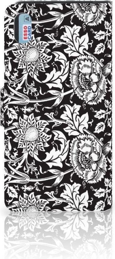 Portefeuille Xiaomi Redmi 7A Etui pour Téléphone Fleurs Noires