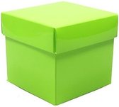 10x Licht groene cadeauverpakking decoratie 10 cm kubus