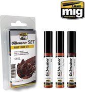AMMO MIG 7501 Oilbrushers Rust Tones - Set Oilbrusher(s)