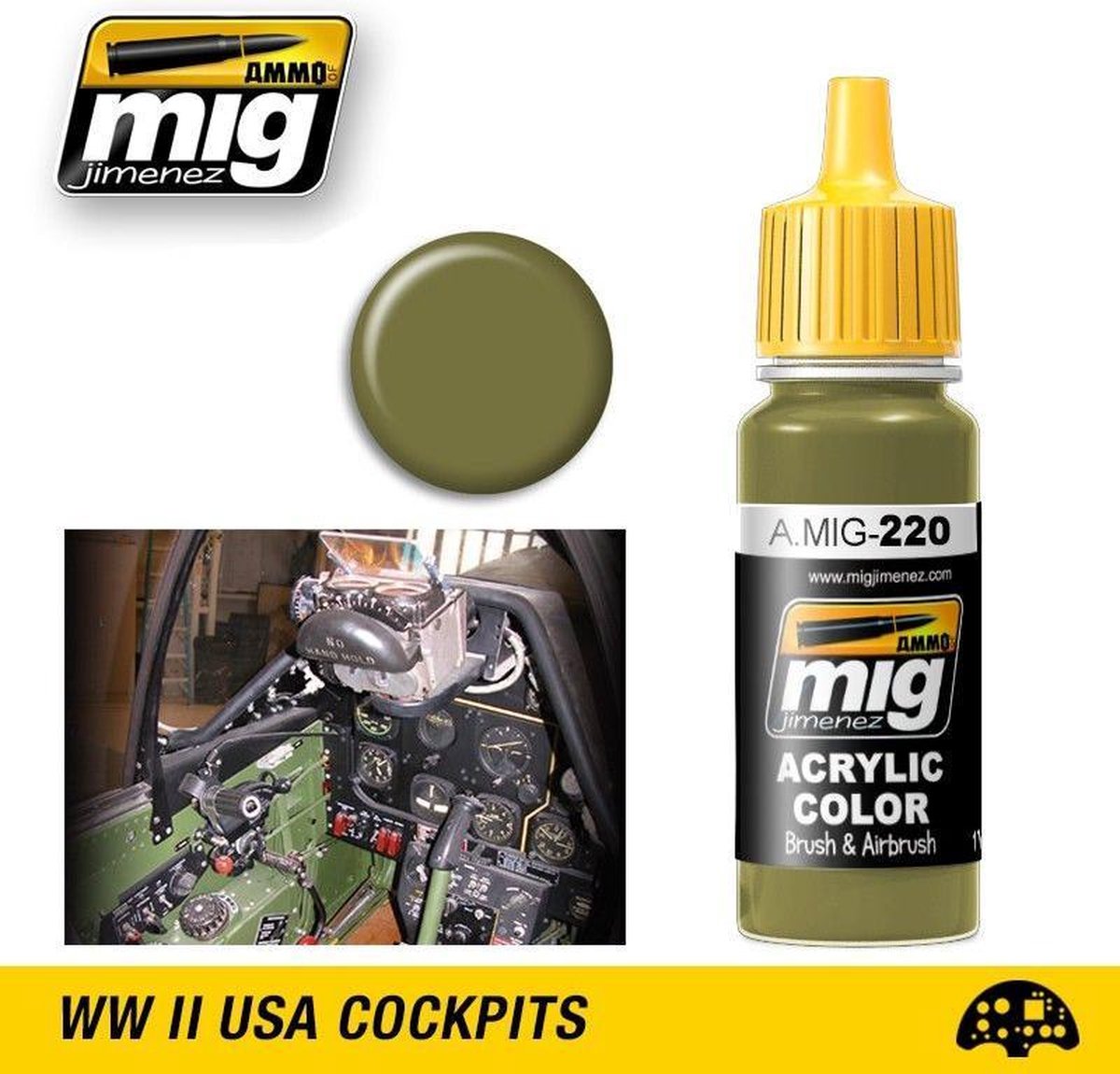 Mig Fs 34151 Zinc Chromate Green (17 Ml) (Mig0220)