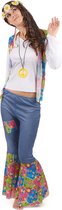 LUCIDA - Driekleurig Flower Power hippie pak voor vrouwen - S