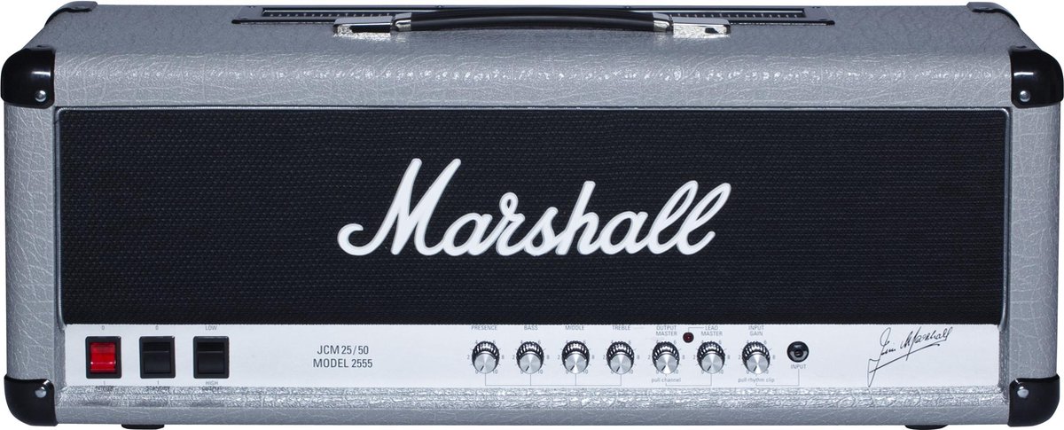 Marshall 2555X zilver Jubilee Head - Buizenversterker top voor elektrische gitaar