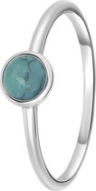 Zilveren ring rond turquoise Bali