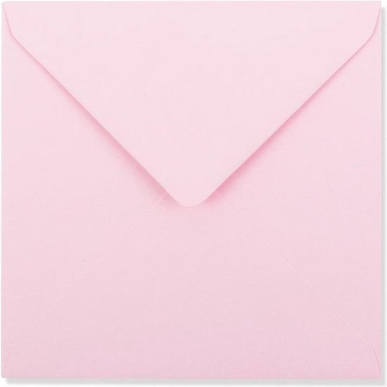 Baby roze vierkante enveloppen 14 x 14 cm 100 stuks | bol.com