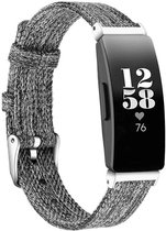 Fitbit Inspire (HR) Canvas Bandje |Grijs / Grey| Premium kwaliteit | Maat: One Size |TrendParts