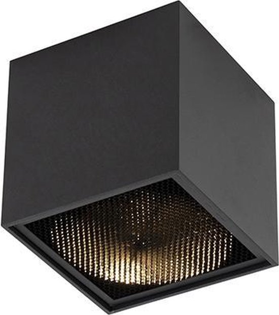 QAZQA box - Spot de plafond - 1 lumière - L 120 mm - Noir
